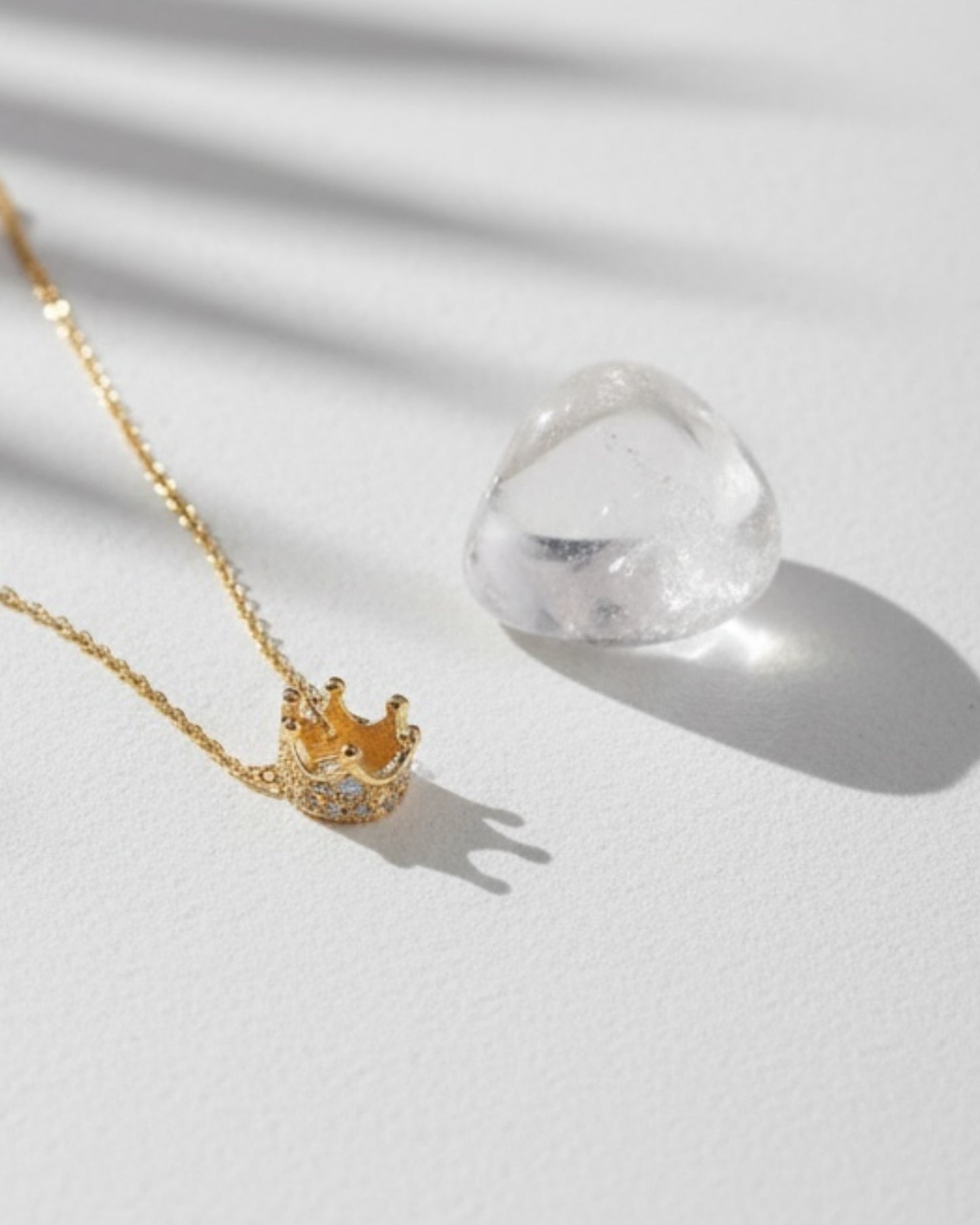 14-Carat Gold Vermeil and Cubic Zirconia Crown Necklace