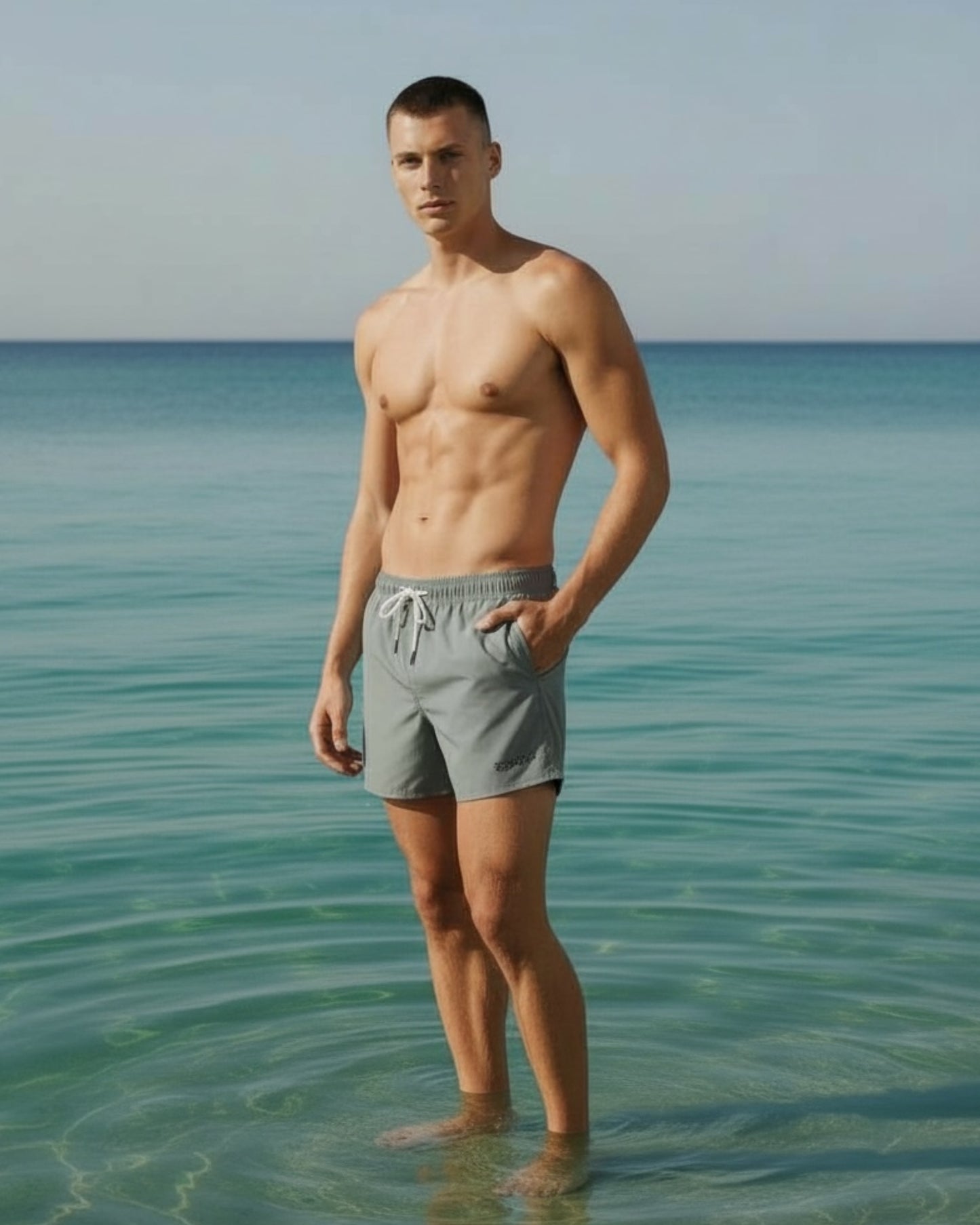 Eshora Luxe Swim Trunks | Sage